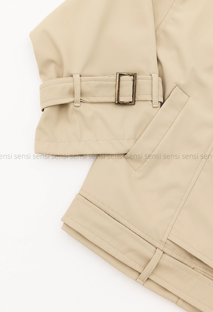 ترنچ کت پایین کمربندی @@کد1004622